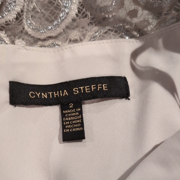 Cynthia Steffe Cream Lace Formal Dress - Picture 2 of 4